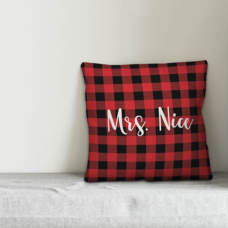  Housse de coussin à carreaux Mme., Housse de coussin