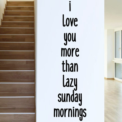 Adhésif décoratif « i love you more », le dimanche matin