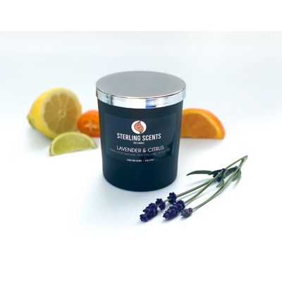 Citrus Glass Jar Candle with Holder
