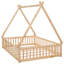 Lit double en bois de pin naturel avec apparence et garde-corps pour des nuits reposantes-1627538497-1627538511