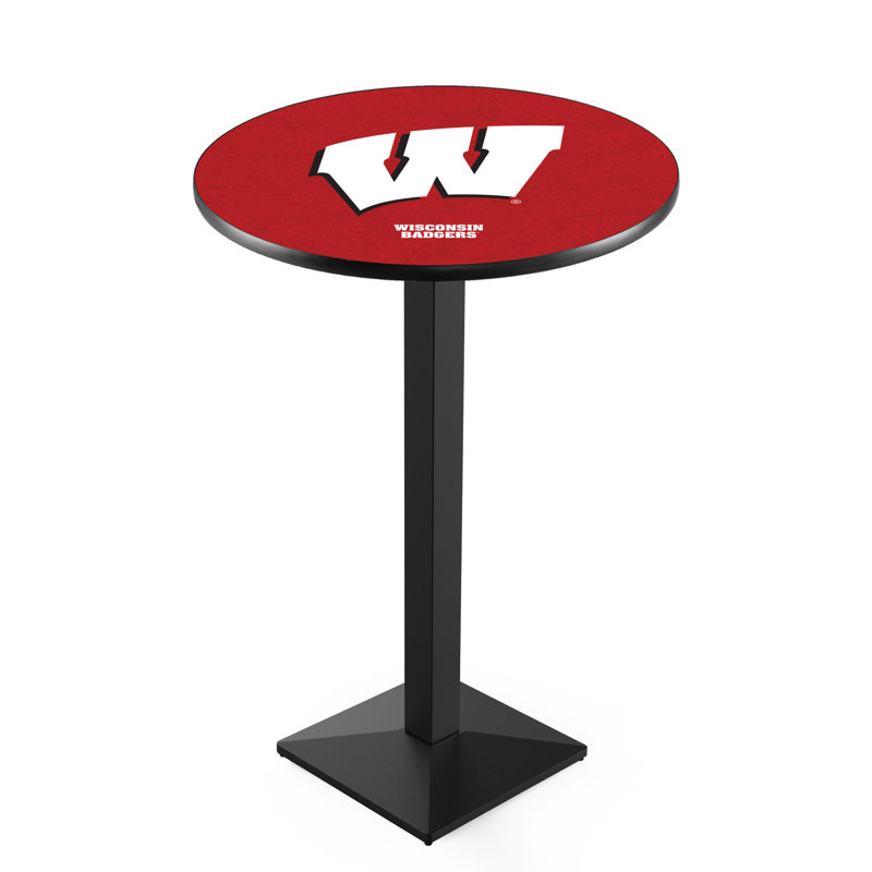Table bistro NCAA 36 ", Ride noire, Université du Wisconsin - Badger Logo