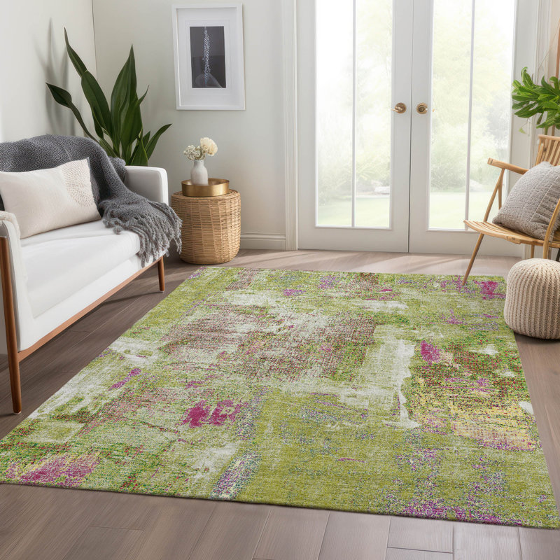 Premium Machine Washable Natoma AMF989 Abstract Rug, Rectangle 8' x 10'