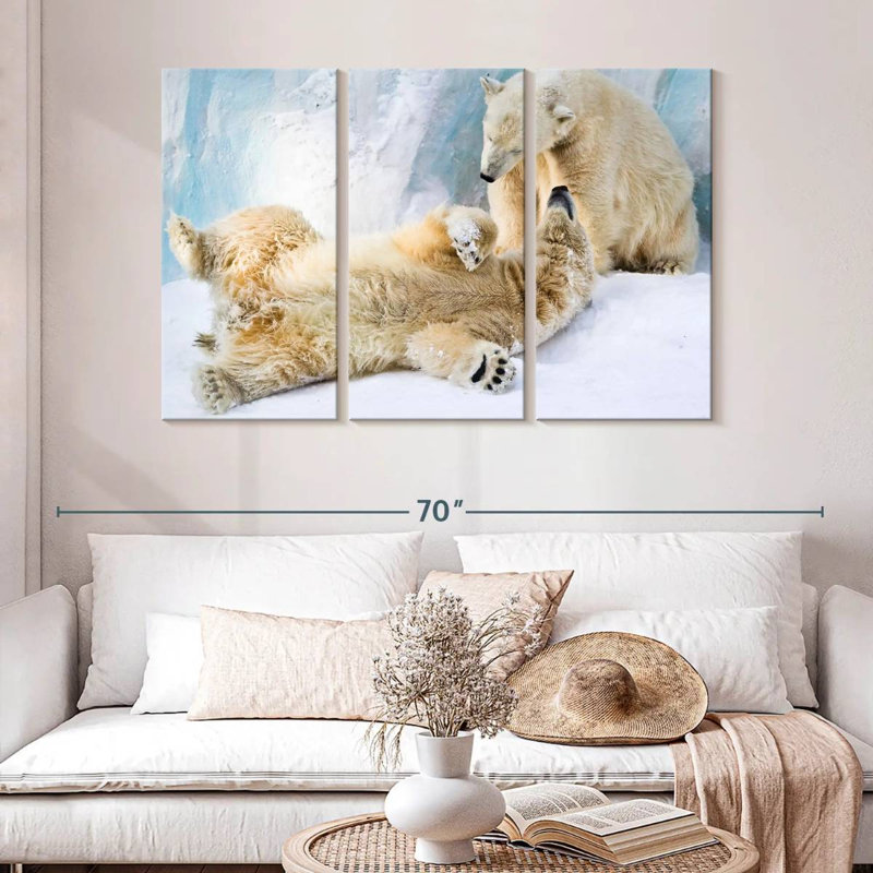 Brampt Polar Bears, 32" H x 50" W