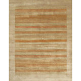 Gabbeh Wool Striped Area Rug in Beige