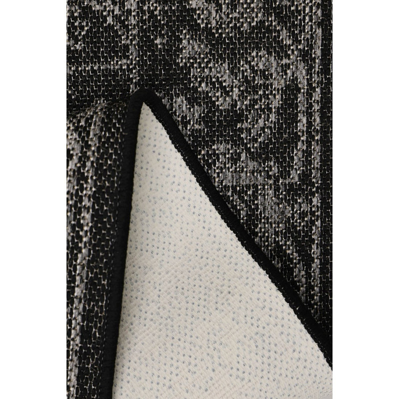 Gel Medallion Black, Runner 60 x 230 cm