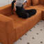 Canapé modulaire en L 105,5 po avec assise profonde et tissu pour un salon confortable-477768571