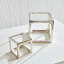 Ensemble de 2 sculptures cubistes latte-72564133