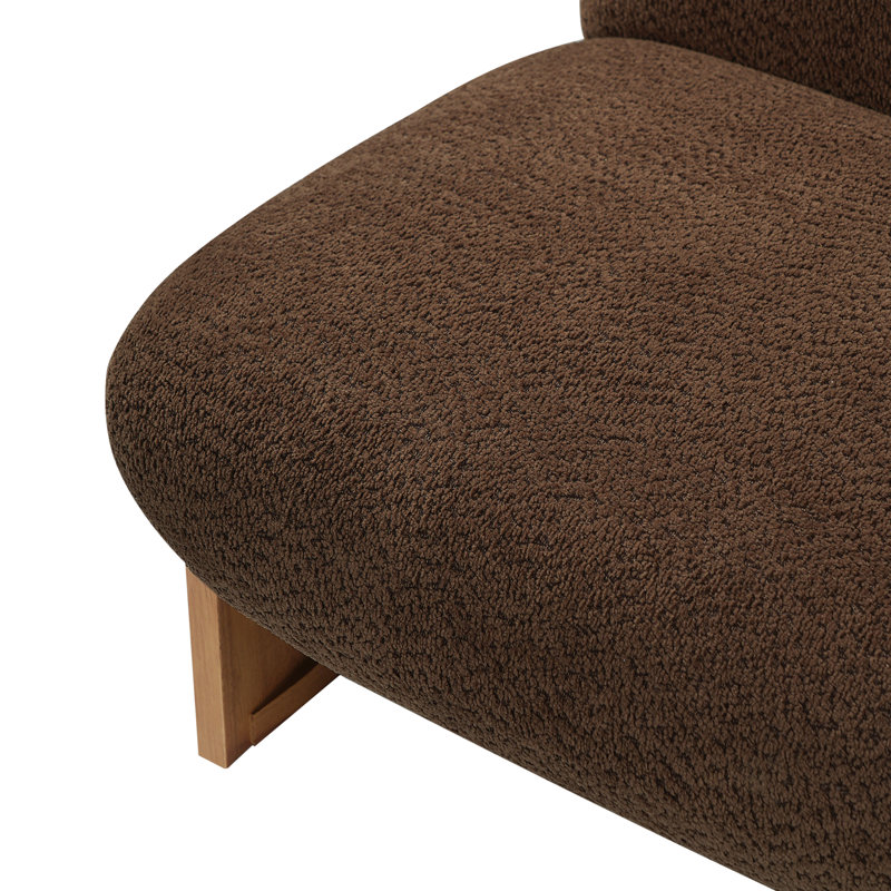 Chaise d'appoint rembourrée Decker, Brown