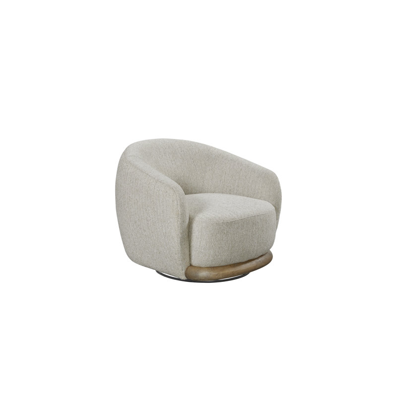 Ensemble de salon 3 pièces Zina - Canapé rembourré avec 2 fauteuils club pivotants, tissu performant
