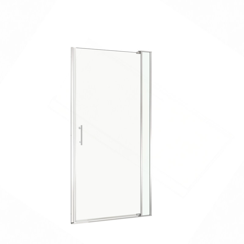 72"H Left And Right Opening Universal Shower Door, Open Outside, With 1/4" And 5/16" Tempered Glass, Brushed Nickel