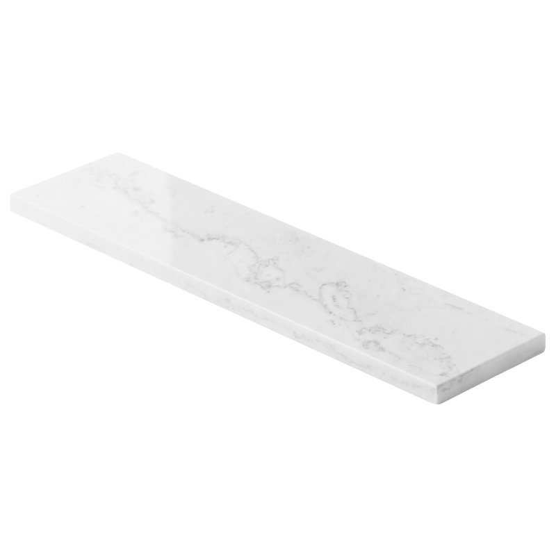Carrara 3x12 Honed Marble Floor and Wall Tile, 2.95" W x 12" D, Polished