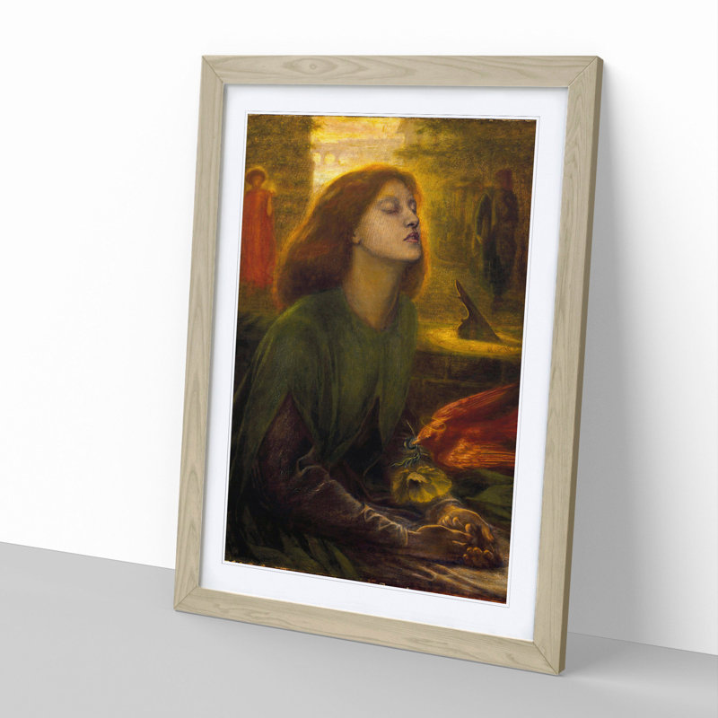 Beata Beatrix by Dante Gabriel Rossetti - Picture Frame Painting, 48cm H x 36cm W x 2cm D, Oak Framed