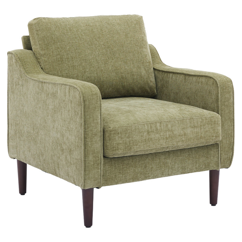 Upholstered Armchair, Green