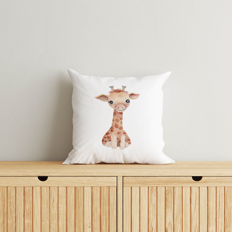 Coussin Giraffe, Carré 16 po