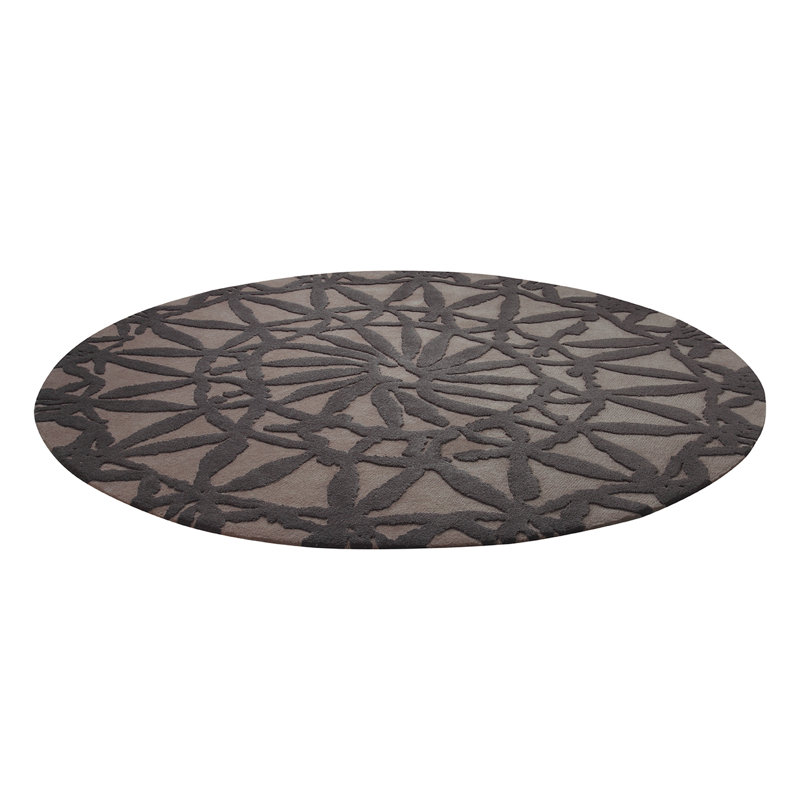 Oriental Geometric Hand Woven Area Rug, Round 200cm