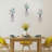  3-Piece Metal Flower Wall Art Set, Minimalist Boho Wall Decor-5710194