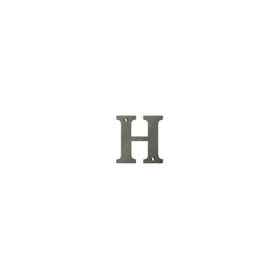 Deltana RL4H-15A, lettre H résidentielle de 4 po en nickel antique