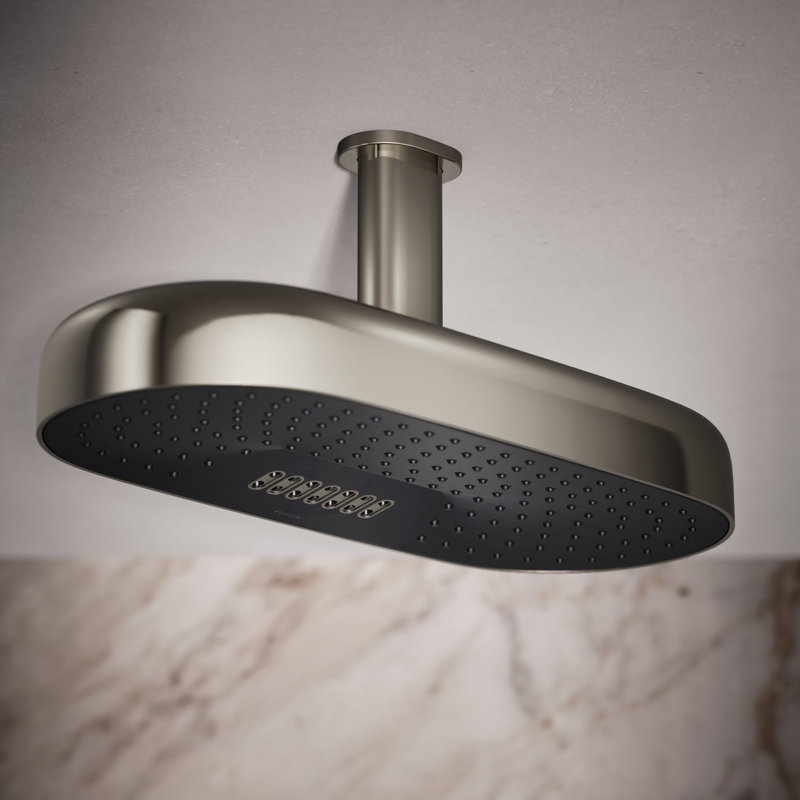 Statement™ 18" 2.5 GPM Oblong Rainhead, Vibrant Polished Nickel