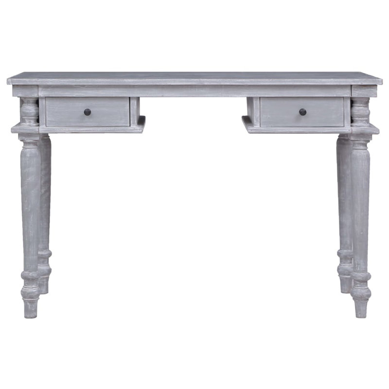 Davisson Solid Wood Writing Desk, Grey, 78cm H x 115cm W x 50cm D