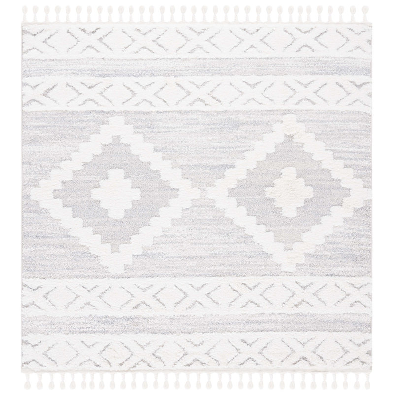Tapis ivoire / beige Hugley, Carré 6 pi 7 po