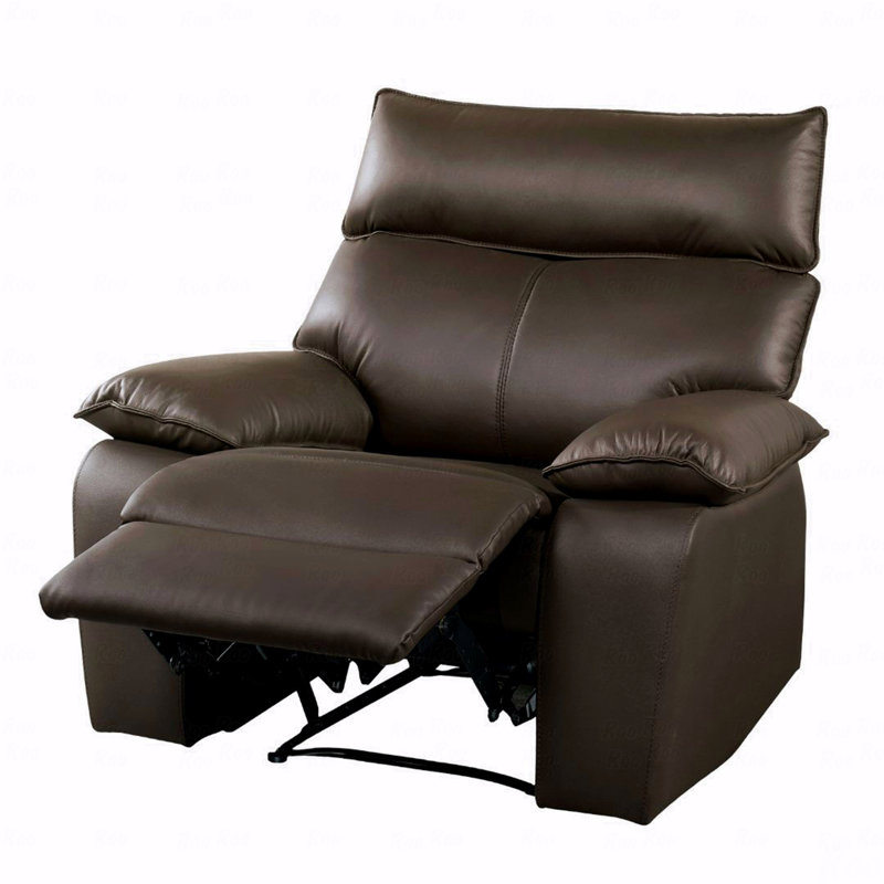 Manuelle avec fauteuil inclinable avec accoudoirs de chaise et plateau à garniture décorative en mousse à haute densité de style brun