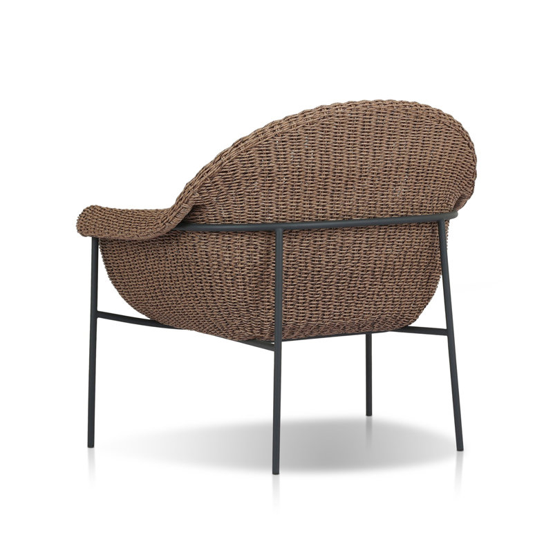 Suerte Outdoor Chair-Faux Black Hyacinth, Arashi Salt