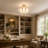 4 - Light Mid-Century Modern Dimmable Semi Flush Mount Lighting