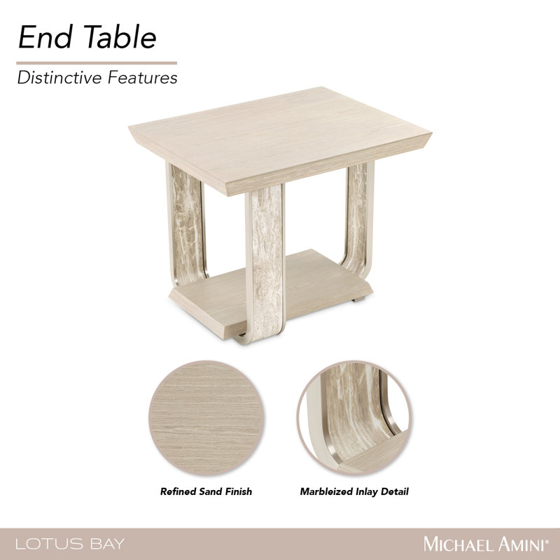 Lotus Bay End Table - Sand