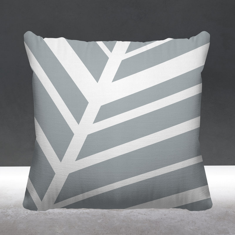 Coussin décoratif intérieur / extérieur Sanford, L 19 po x H 19 po, Gris