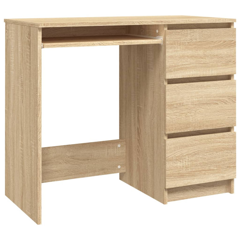 Desk Computer Desk Office Desk Workstation with Drawer Engineered Wood, Sonoma Oak