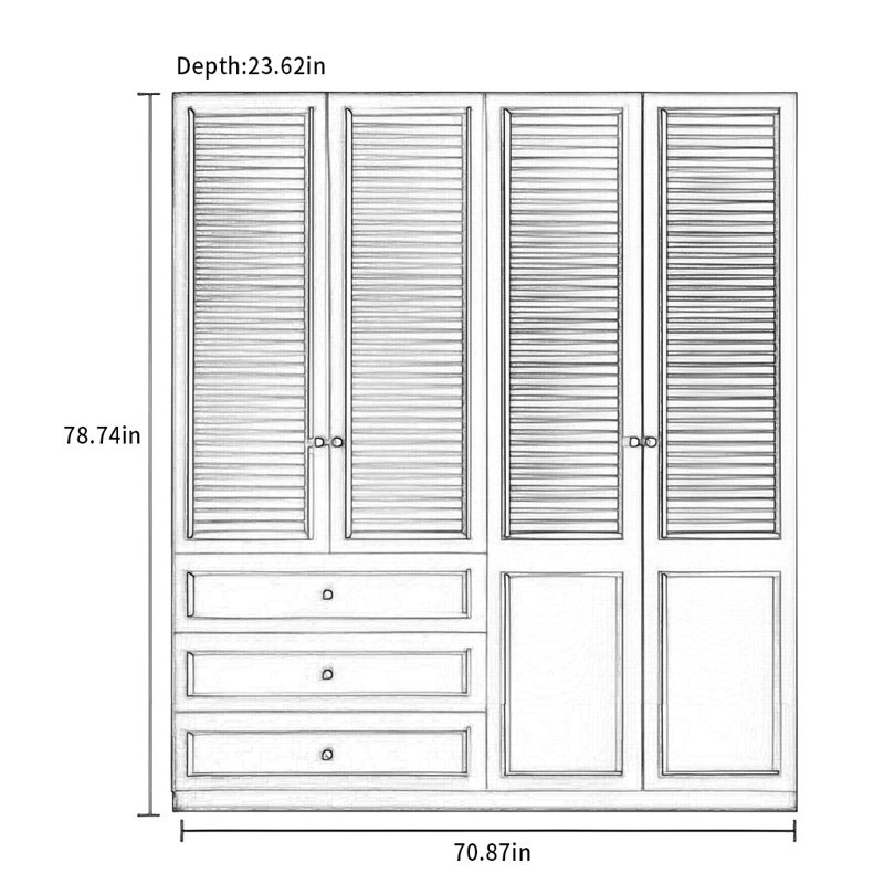 Newport, 79" H x 71" W x 24" D