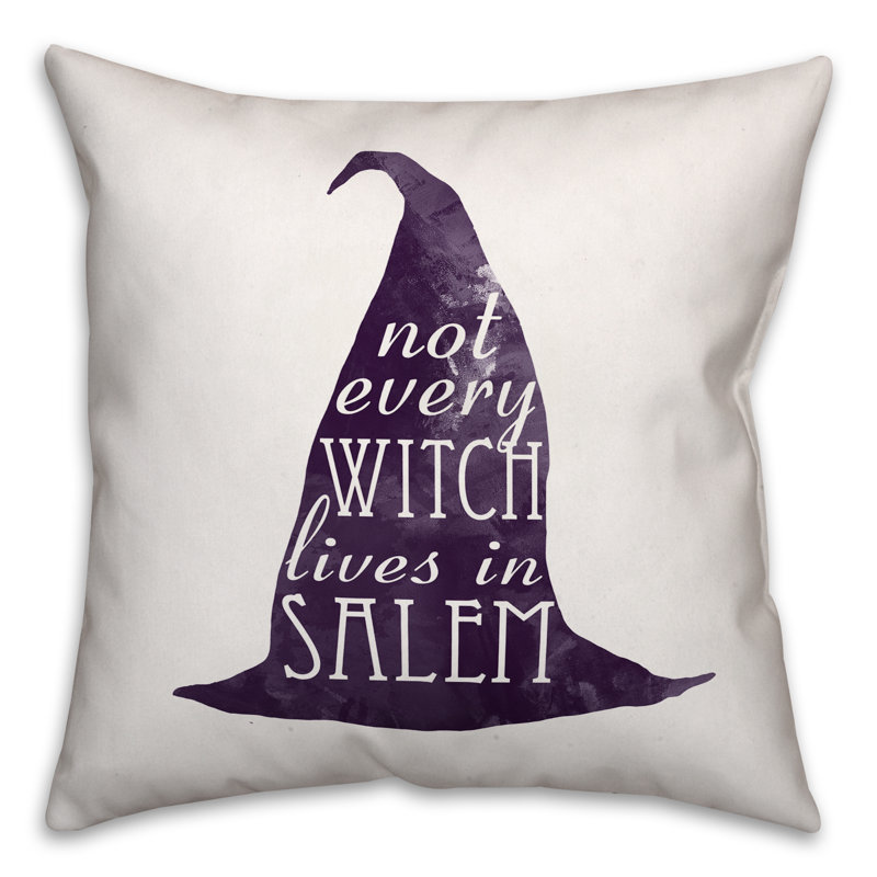 Not Every Witch Lives in Salem Throw Pillow, Outdoor
