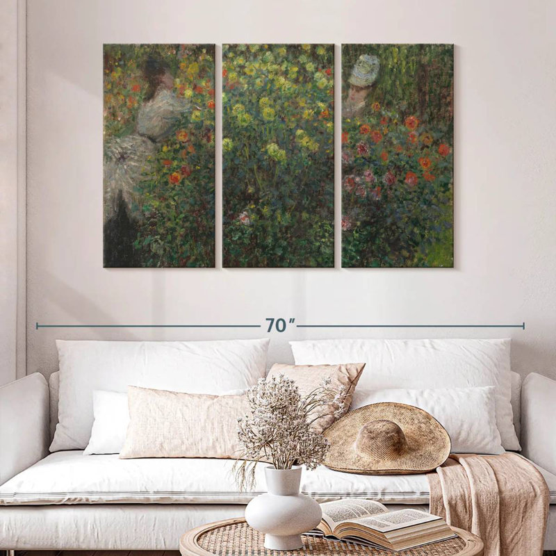 Senne Mesdames en fleurs, H 32 po x l 50 po