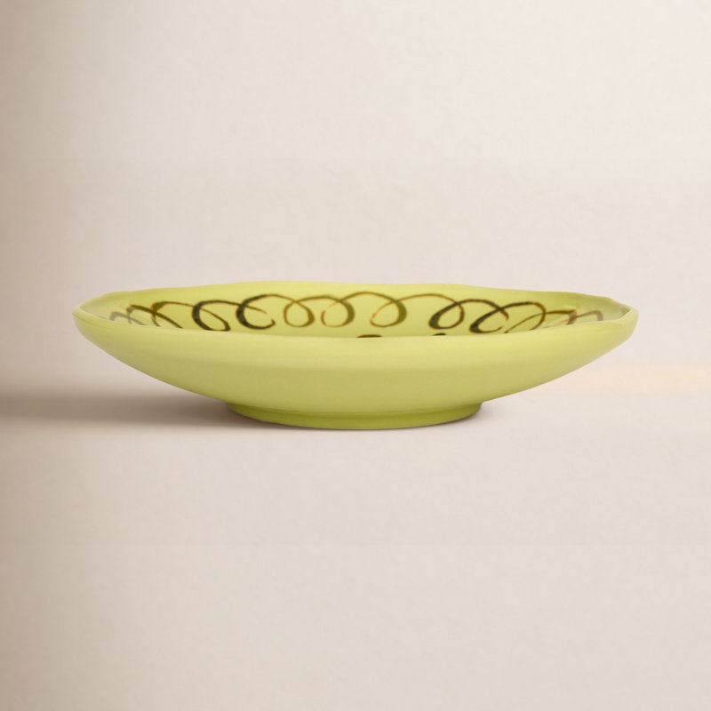 Amalfi Dessert Plate - Mustard - 9.1", Lime