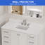Dosseret de meuble-lavabo en pierre reconstituée de 122 cm (48 po) couleur blanc Ariston