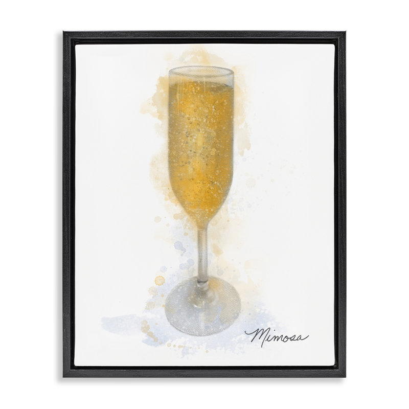 Cadre flottant en verre Mimosa brillant, design par Matthew Piotrowicz, H 21 po x l 17 po, Cadre flottant noir de jais
