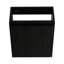 Meuble-lavabo de 40 cm (16 po) pour petite salle de bain, en céramique noire moderne avec armoire intégrée, idéal pour les petits espaces et facile à nettoyer.