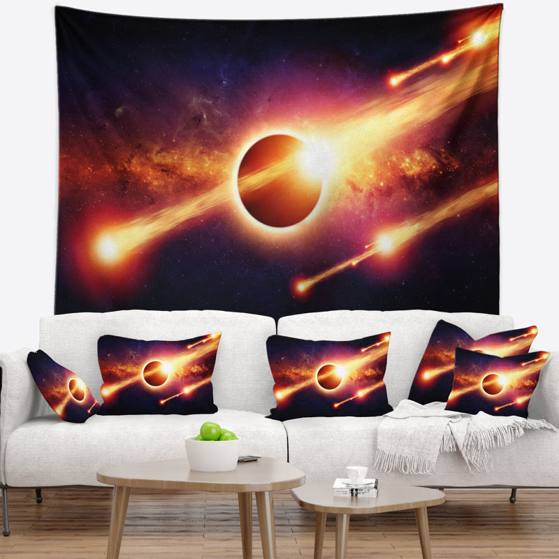 Abstract Polyester Tapestry, 32" H x 39" W