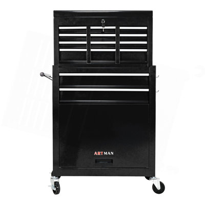 High Capacity Rolling Tool Chest with Wheels and Drawers, 8-Drawer Tool Storage Cabinet