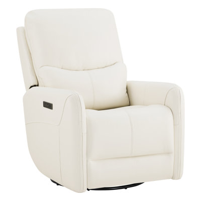 Genuine Leather Swivel Power Recliner
