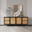 Console avec buffet à 4 portes en rotin 70,87 po Honalee, buffet, crédence et tablette réglable