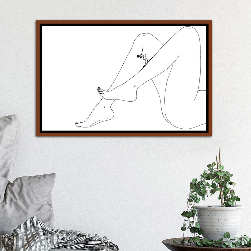 «Downhill», reproduction d'art, H 26 po x l 40 po x 1,5 po, Cadre bois classique