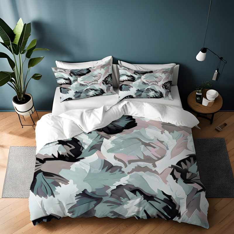 Ensemble de housse de couette , Housse de couette simple + 1 taie décorative pour