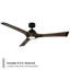 Woody 3 - Blade Outdoor/Indoor Smart Propeller Ceiling Fan with LED Light Kit and Remote Control Included, Works With Alexa and iOS or Android App-100708472-100708469-48482666