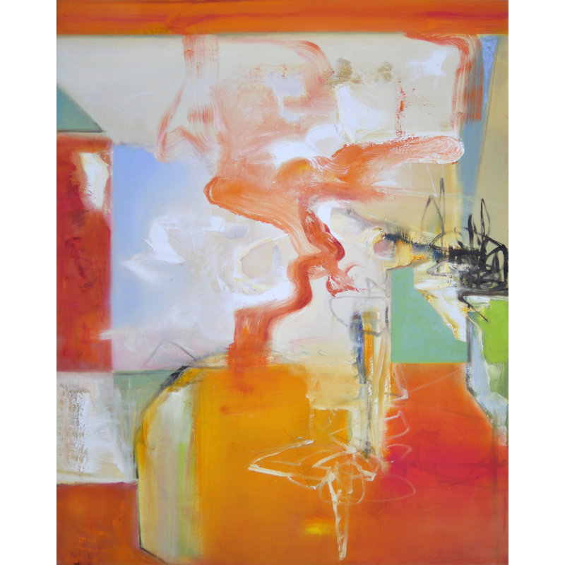 333 Vesuvius Rising par Anne B. Schwartz - peinture encadrée, H 21,25 po x l 17,25 po
