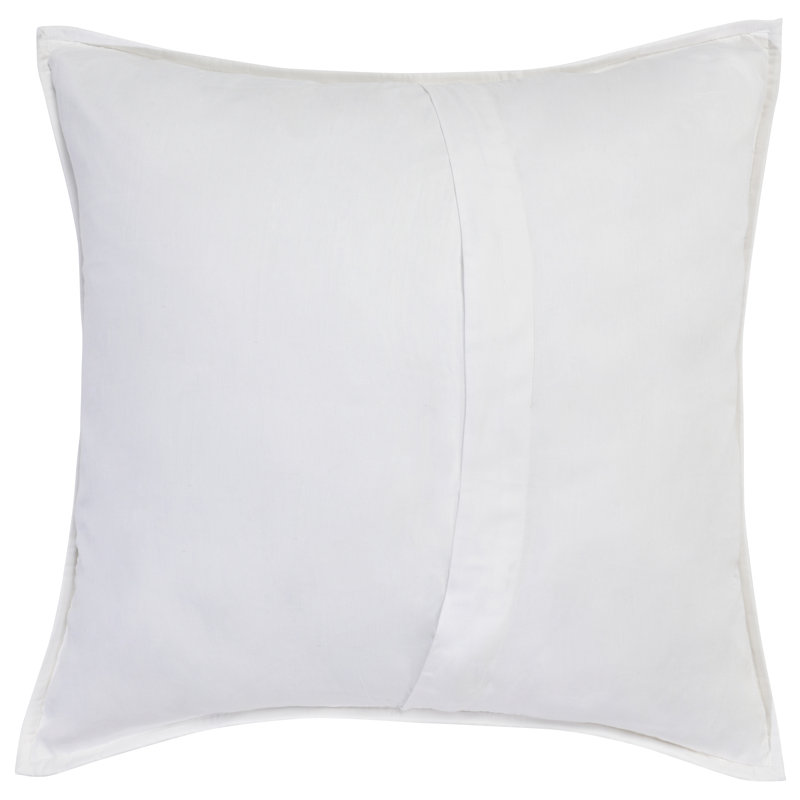 Taie décorative 100% coton Lana, Euro, Blanc