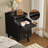 Narrow Bedside Table, Solid Wood Bedside Table With 2 Drawers, Walnut Medieval Modern Bedside Table, Small Bedside Table With Open Storage Rack In The Bedroom-974366964-979074647