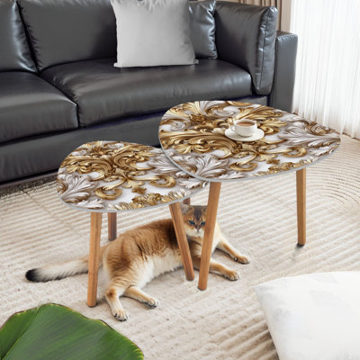 Ensemble de 2 tables basses gigognes Triangle