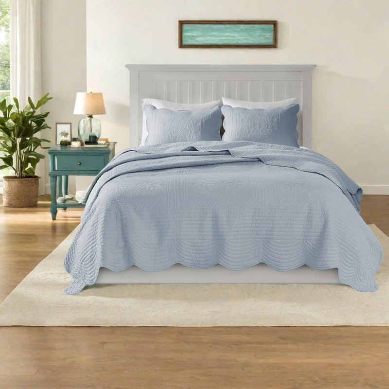 Ensemble de literie réversible en microfibre pour très grand lit, courtepointe de style maison de campagne