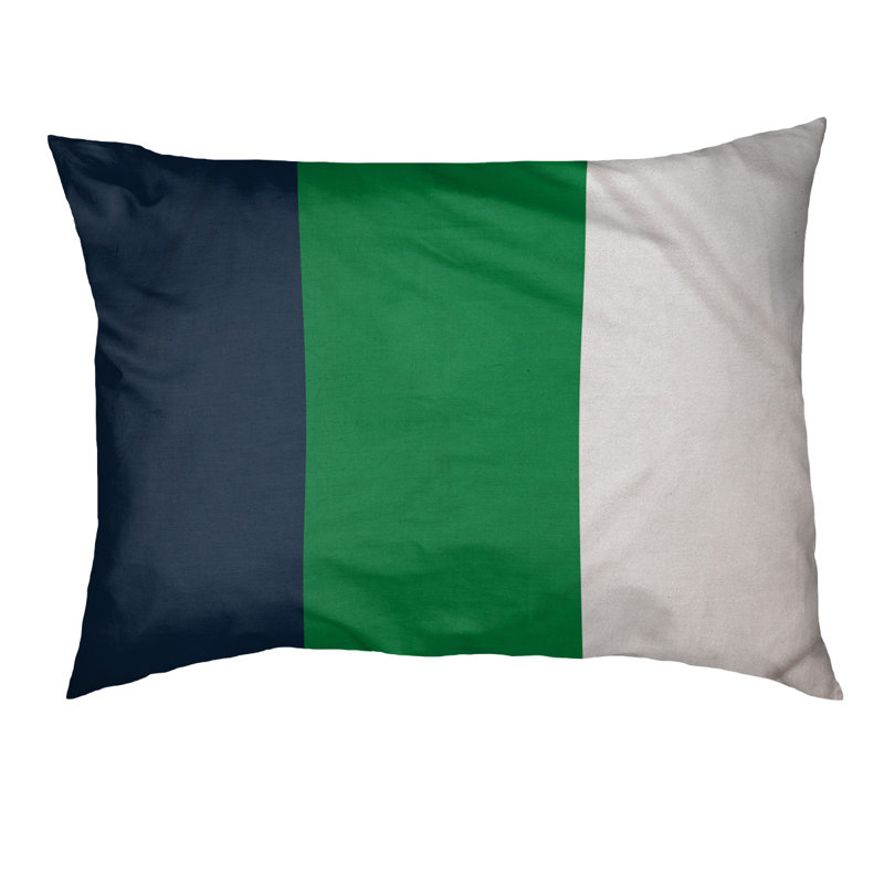 Coussin Golden State, Moyen (l 28 po x P 18 po x H 6 po), Bleu / milieu vert